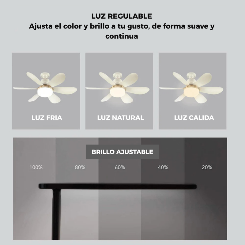Ventilador de Techo con Luz LED - LUMIFAN -