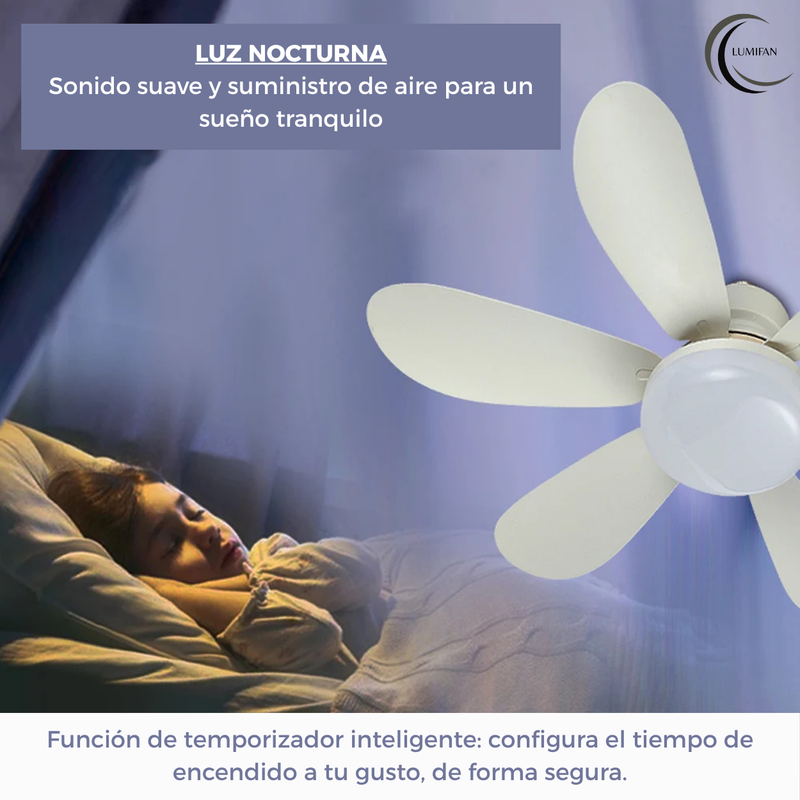 Ventilador de Techo con Luz LED - LUMIFAN -