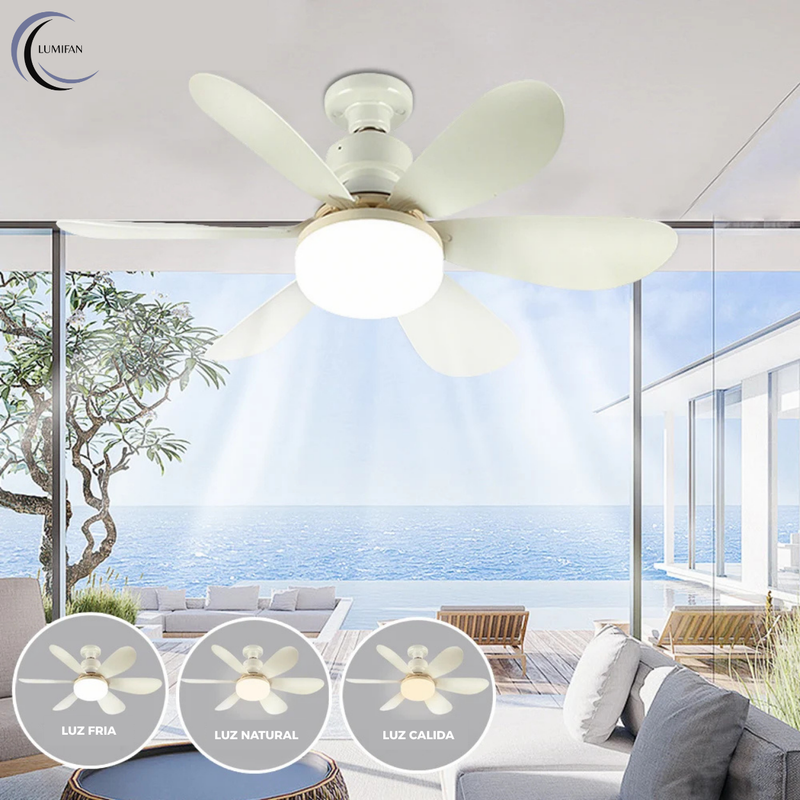 Ventilador de Techo con Luz LED - LUMIFAN -